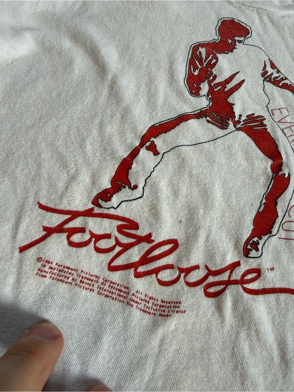 Footloose Vintage T Shirt 80s Everybody Cut RARE Youth Kids 10/12 Movie Promo - Picture 3 of 10